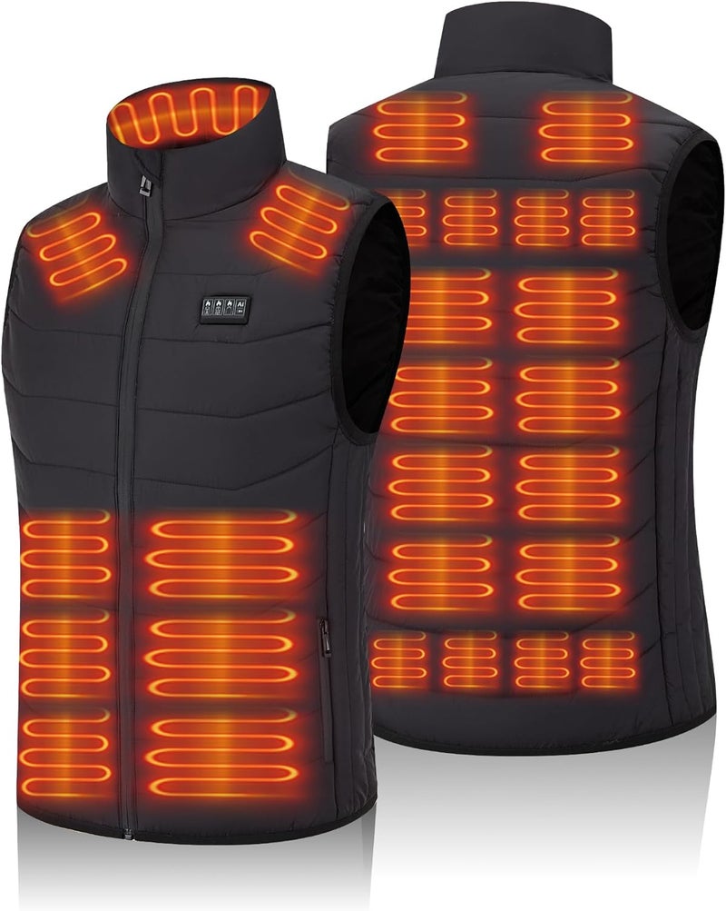 Techstuph Heated Vest for Men & Women, No Battery Pack, 4 Switch Controls, Windproof Lightweight Polyester for Work, Cycling - Image 1